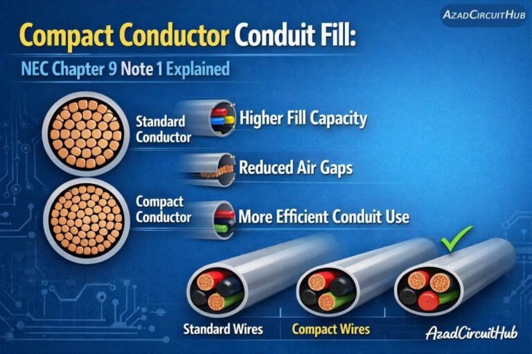 Compact Conductor Conduit Fill NEC Chapter 9 Note 1 Explained
