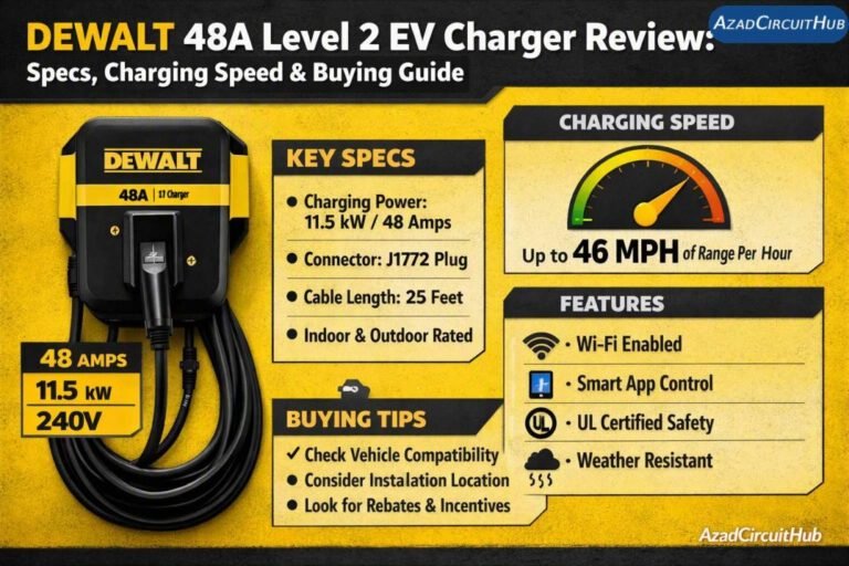 DEWALT 48A Level 2 EV Charger Review Specs, Charging Speed & Buying Guide