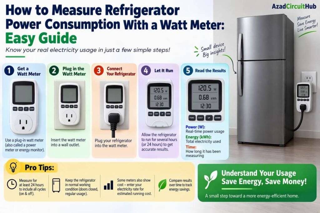 How to Measure Refrigerator Power Consumption With a Watt Meter Easy Guide