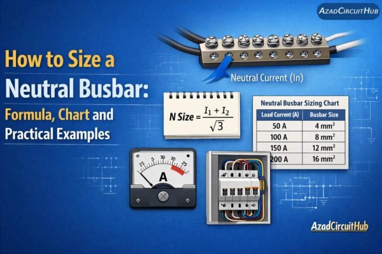 How to Size a Neutral Busbar: Formula, Chart and Practical Examples 1 How to Size a Neutral Busbar Formula, Chart and Practical Examples