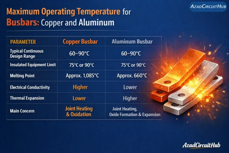 Maximum Operating Temperature for Busbars Copper and Aluminum