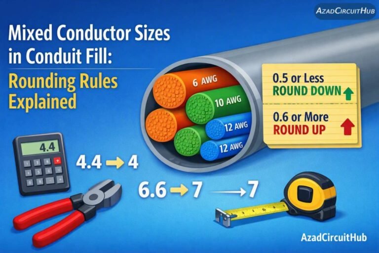 Mixed Conductor Sizes in Conduit Fill Rounding Rules Explained
