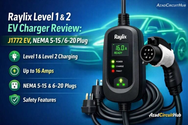 Raylix Level 1&2 EV Charger Review J1772 EV, NEMA 5-156-20 Plug