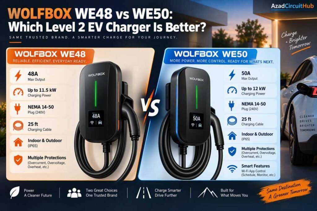 WOLFBOX WE48 vs WE50 Which Level 2 EV Charger Is Better